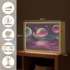 Landschap - Planeten - Horizon - Paars Light Box met batterij (Wandlamp) middel -USP_websiteoverzichtNL