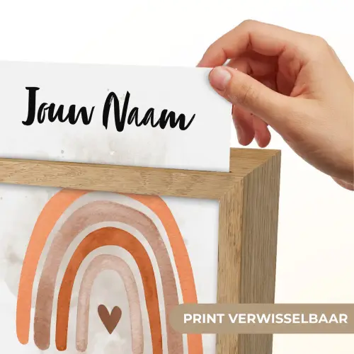 Regenboog - Roze - Pastel kleuren - Hartje Light Box met kabel (Kinderlampje) klein -USP_websiteprintNL