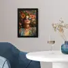 Vrouwen - Bloemen - Modern - Bril - Abstract fotolijst zwart zonder passe partout klein -sfeer4