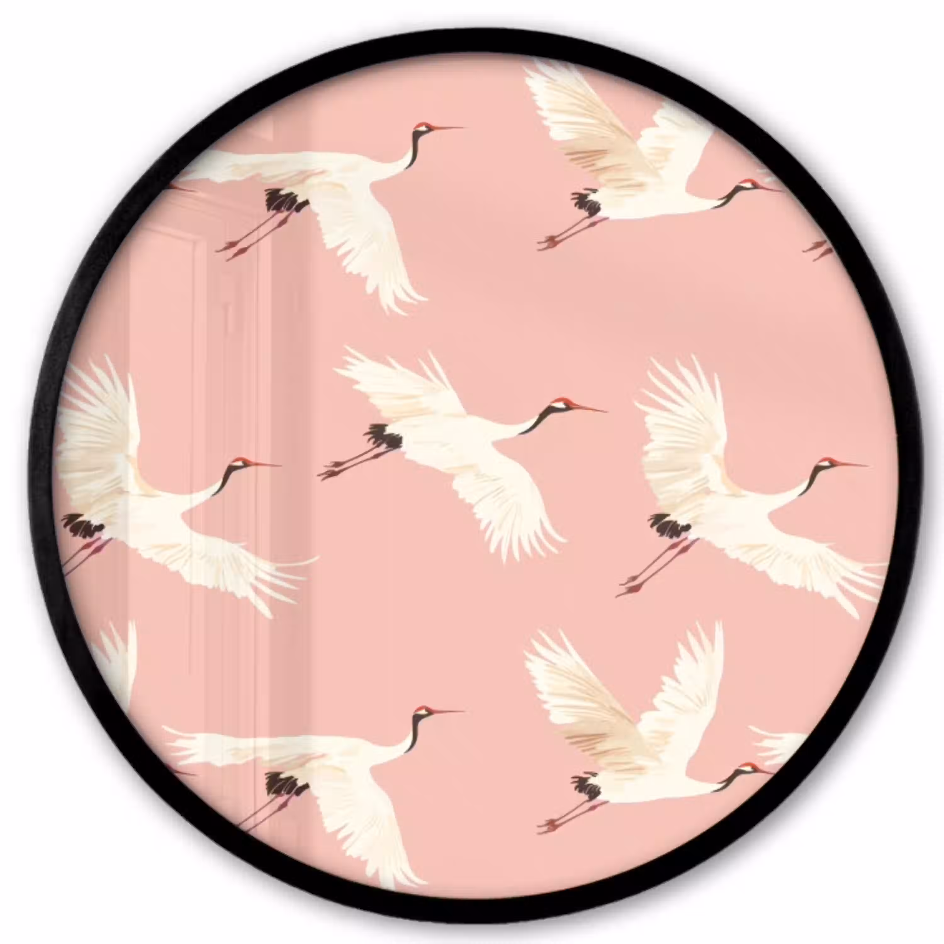 Modern - Kraanvogels - Roze Fotolijst rond zonder passe partout klein 856 -3d