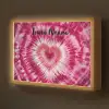 Tie Dye - Hartvorm - Roze Light Box met batterij (Wandlamp kind) middel -z3d_website