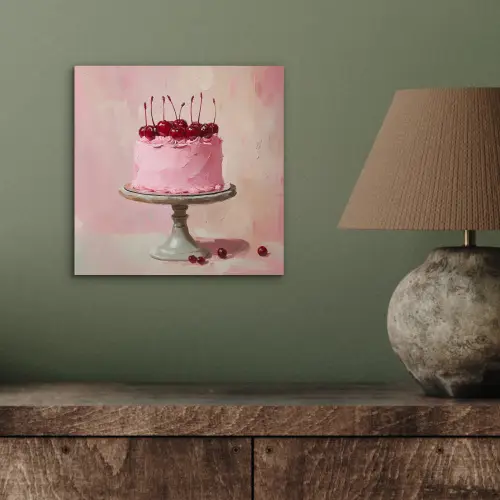 Taart - Pink - Cherry aluminium wit klein -sfeer2
