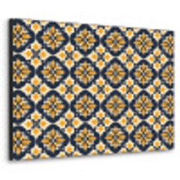 Patroon - Siertegel - Kleurrijk Textielframe zwart klein 947 -3d