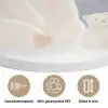 Ijsbeer - Sneeuw - Sterren - Blauw Akoestische PET Vilt - Rond klein -closeup_NL