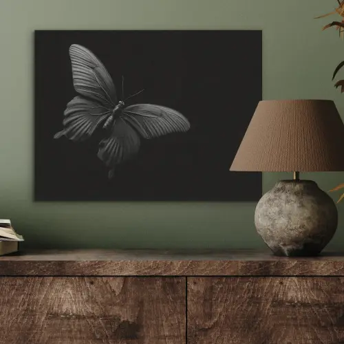 Vlinder - Zwart - Insect - Dieren PET vilt klein -sfeer2