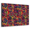 Waterverf - Rood - Geel Textielframe zwart klein 947 -3d