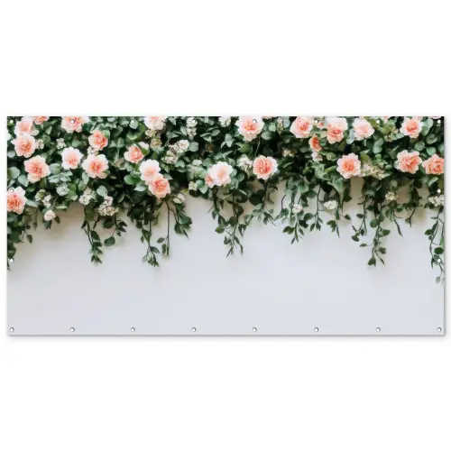 Bloemen - Muur - Rozen - Groen Balkonbeschermer Duitsland klein -zz_3d