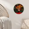 Vrouw - Vruchten - Papaja - Ananas Wandcirkel kunststof plaat 5mm dik klein -sfeer5
