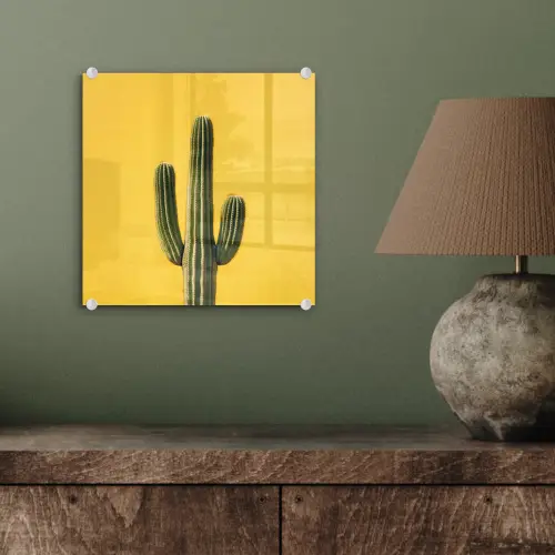 Cactus - Groen - Minimalistisch plexiglas 5mm klein -sfeer3
