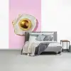 Ei - Disco - Ontbijt - Glitter fotobehang vinyl groot -slaapkamer