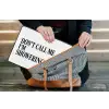 Tekst - Modern - Zwart - Wit laptophoes neopreen klein -tas