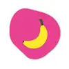 Banaan - Geel - Fruit Wandcirkel Organisch Forex 3mm klein -3d