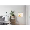 Vogel - Minimalistisch - Geel textielposter latten blank klein -woonkamer