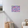 Regenbogen - Bloemen - Kleurrijk - Wolken tuinposter los doek klein -sfeer8