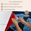 Wereldkaart - Waterstructuur - Blauw keuken achterwand spatscherm klein -spatscherm_NL