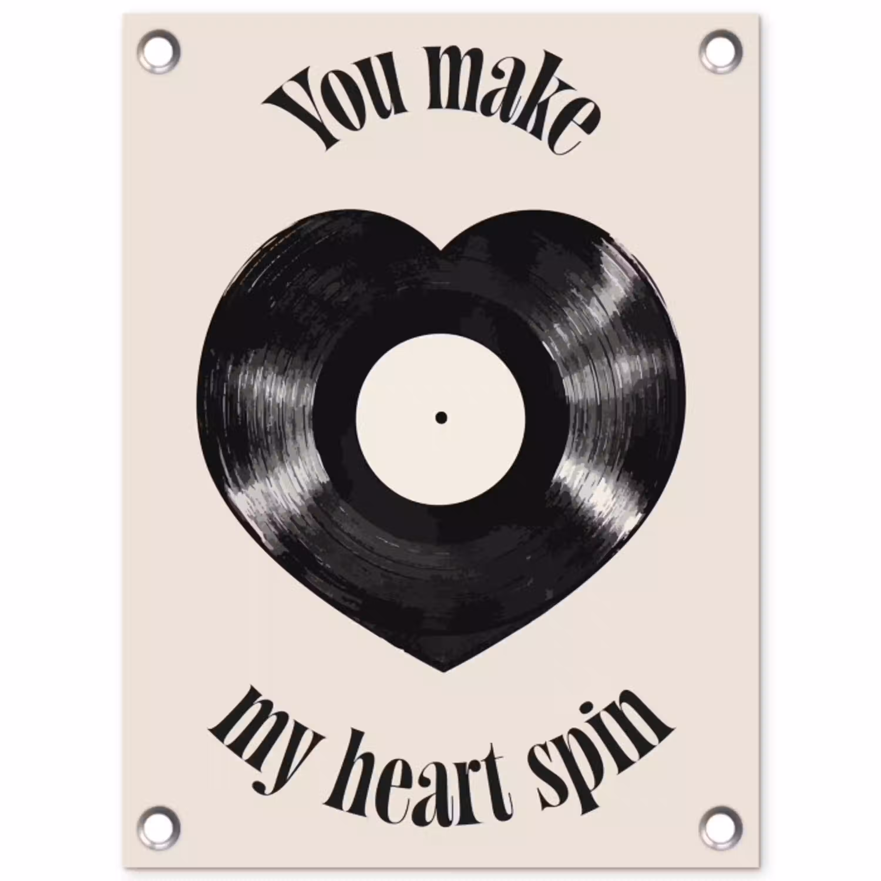 Love - Muziek - Quote tuinposter los doek klein -3d