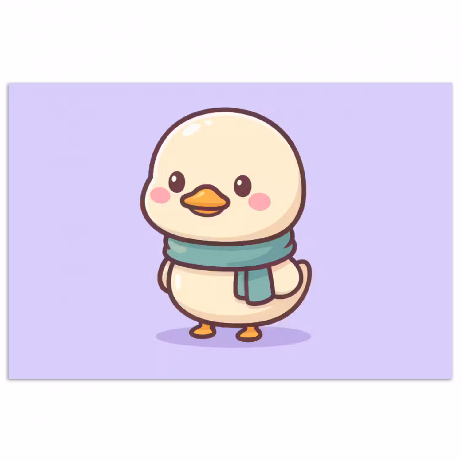 Poster - Duck - Schal - Lila
