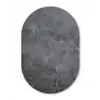 Industrieel - Beton - Grijs - Leisteen Wandcirkel Ovaal Forex klein -3d