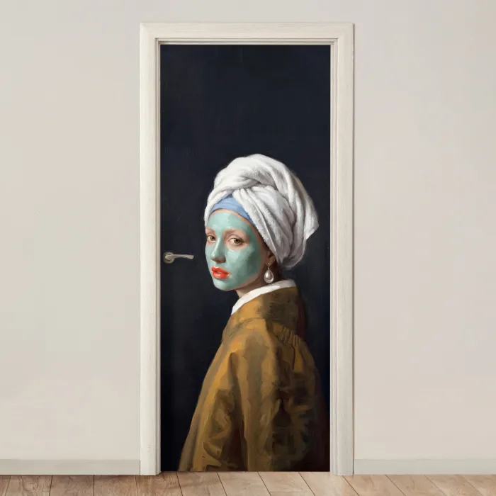 Iconisch - Modern - Kleurrijk deurposter klein -3d_beige