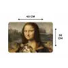 Mona Lisa - Kat - Leonardo da Vinci - Vintage - Kunstwerk - Oude meesters - Schilderij Placemat vinyl groot -specs