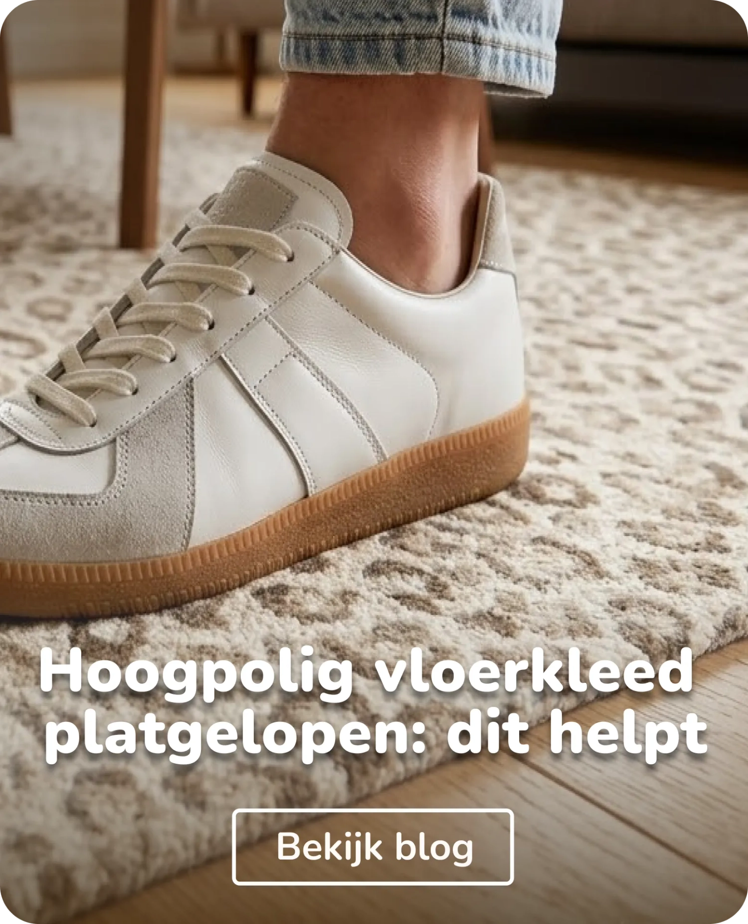 vloerkleed met schoen erop
