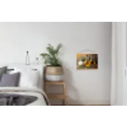 Stilleven - Olijfolie - Knoflook - Kruiden textielposter latten blank klein -woonkamer