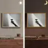Lichtinval - Wijn - Rood - Glas Light Box met batterij (Wandlamp) middel -sfeer3