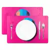 Neon - Blauw - Pop-art - Schedel Placemat vinyl groot -zzsfeer2_Kitchenyeah-website