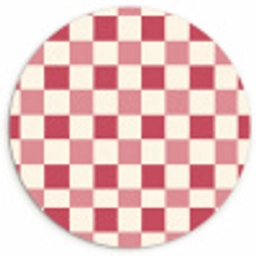Patroon - Schaak - Roze Wandcirkel kunststof plaat 5mm dik klein 188 -3d