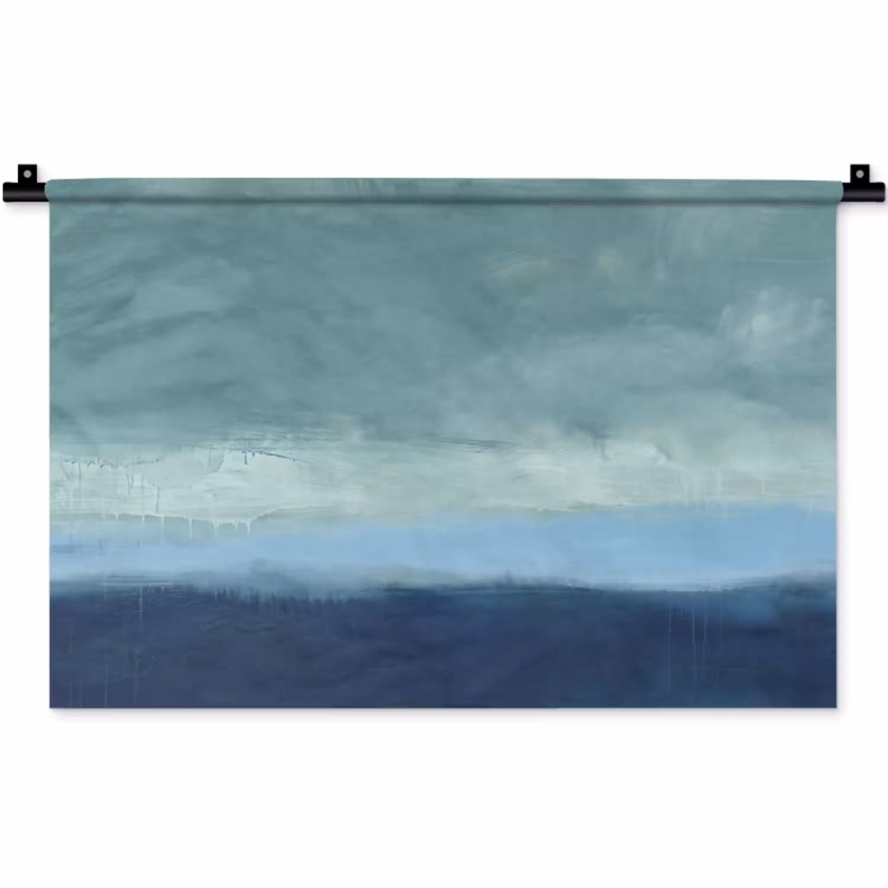 Abstract - Lagen - Rust - Modern - Blauw Wandkleed katoen klein -zz3d