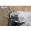 Krijger - Draak - Grijs Placemat vinyl groot -closeup
