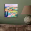 Landschap - Paars - Pastel - Huizen plexiglas 5mm klein -sfeer3