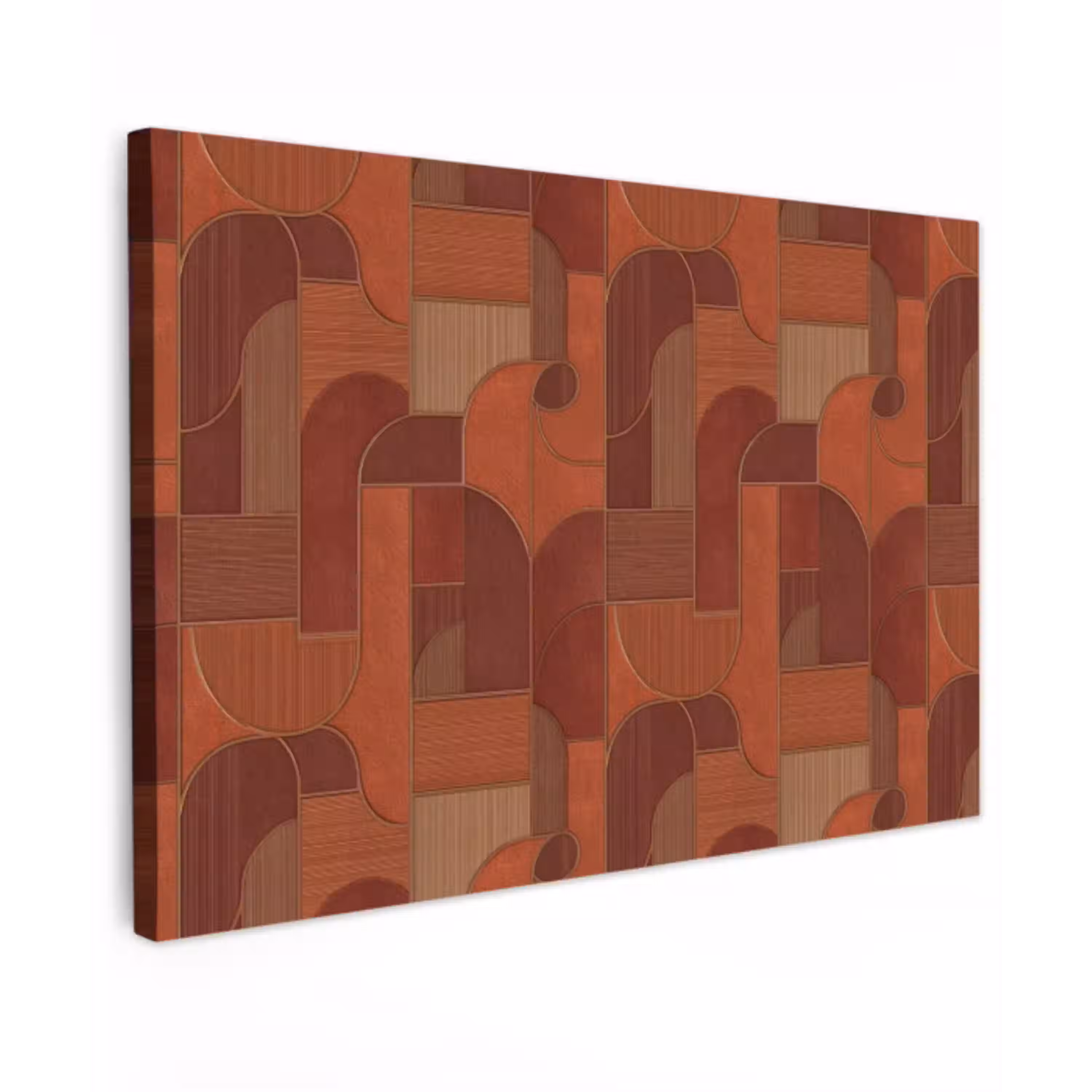 Geometrisch - Abstract - Textuur - Bruin canvas 2cm klein 34 -z3d