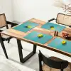 Ballon - Geel - Smiley Placemat vinyl groot -zzsfeer4_Kitchenyeah-website