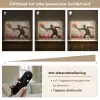 Street art - Man - Bloemen - Graffiti - Banksy Style Light Box met batterij (Wandlamp) middel -USP_dimbaarNL