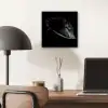 Paarden - Portret - Zwart - Dieren aluminium wit klein -sfeer5
