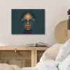 Vrouw - Vlinder - Bril - Blauw - Modern - Portret PET vilt klein -sfeer3