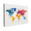 Wereldkaart - Graffiti - Kleurrijk canvas 2cm klein -z3d