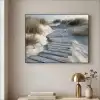 Pad - Planken - Duinen - Gras Textielframe zwart klein -sfeer2