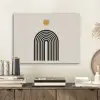 Minimalistisch - Zwarte boog - Gouden cirkel PET vilt klein -sfeer1