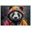 Graffiti - Panda - Jas - Kleurrijk poster papier klein -3d