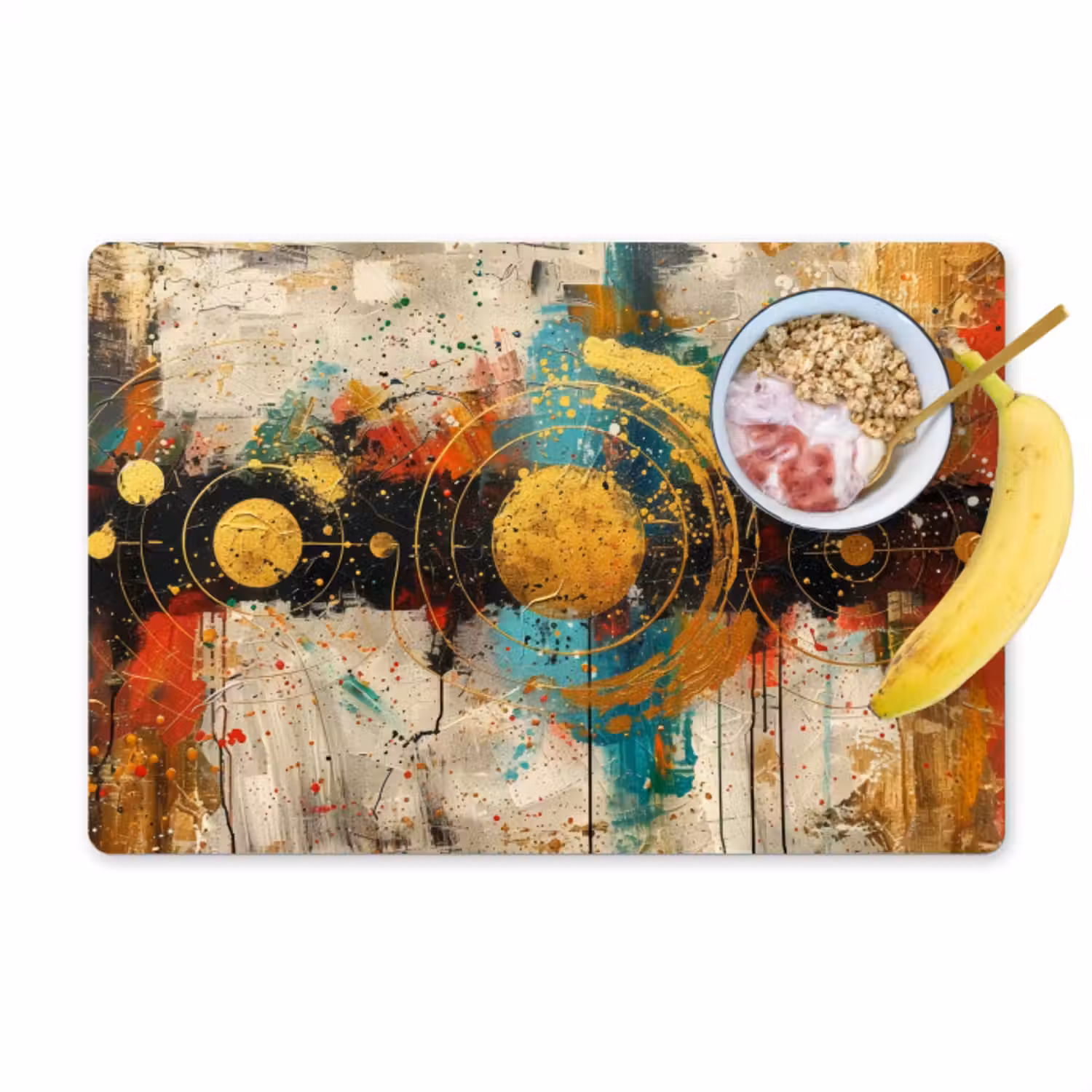 Placemat - 6 stuks - Kunst - Abstract - Aesthetic - Goud