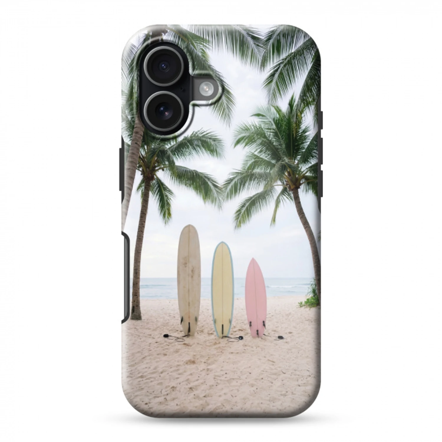 Surfboard - Palmbomen - Kleurrijk Toughcase MagSafe Apple iPhone 17 klein -3d