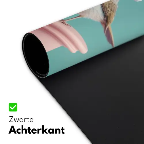 Roodborstje - Vogel - Koksmuts - Sokkel Muismat XXL klein -sfeer2