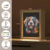 Graffiti - Hond - Zwart - Kleuren Light Box met kabel (Tafellamp) klein -USP_NL
