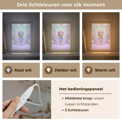 Fee - Paars - Sprookje Light Box met kabel klein -USP_lichtkleurNL