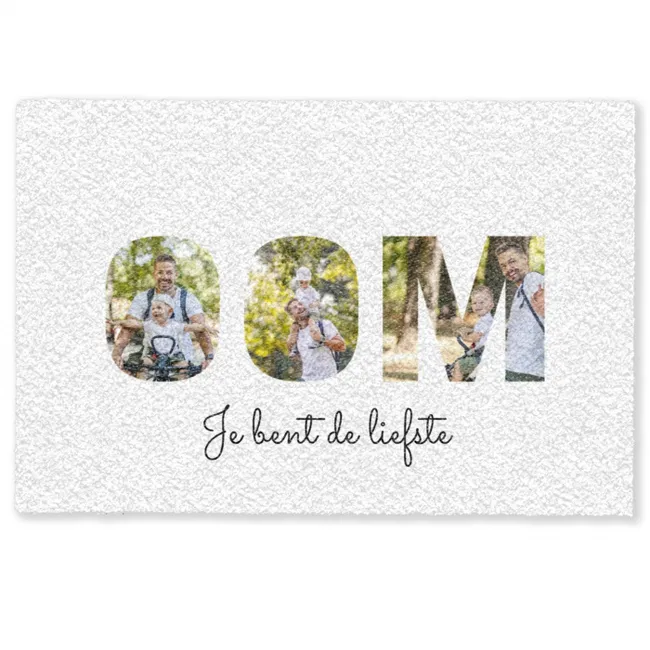Gepersonaliseerde deurmat Oom - Lettercollage