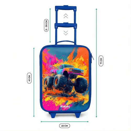Monstertruck - Verfspatten - Kleurrijk - Explosie Kinderkoffer - Blauw klein -productfoto_formaten
