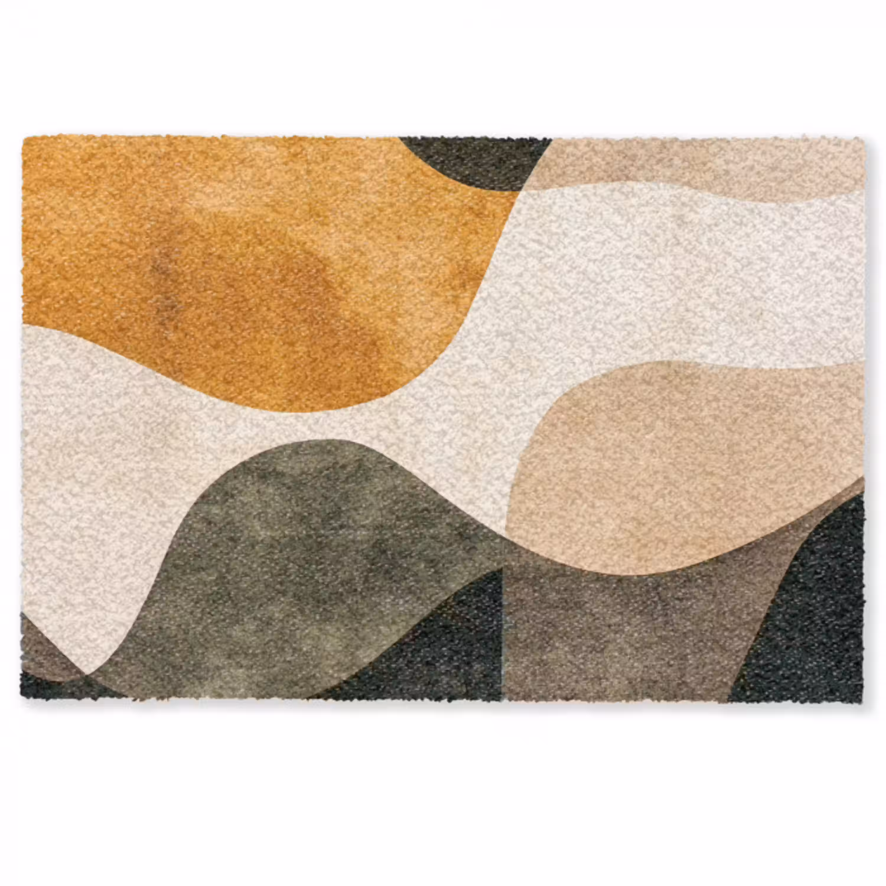 Vormen - Okergeel - Abstract Deurmat klein -zkaufland3d