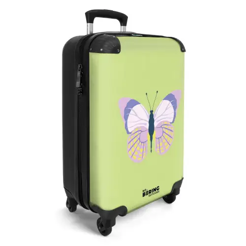 Summer memories - Vlinder op groene achtergrond NBS - Handbagage koffer - Kinderen Unisex middel -productfoto_3d